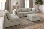 Abby Beige Modular Sectional Collection, Beige Finish