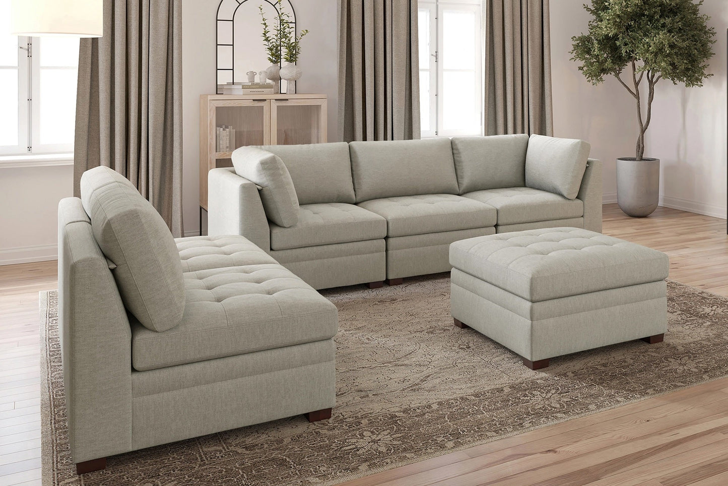 Abby Beige Modular Sectional Collection