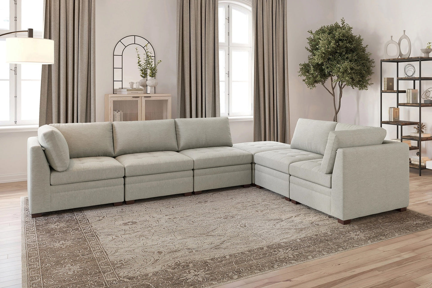 Abby Beige Modular Sectional Collection