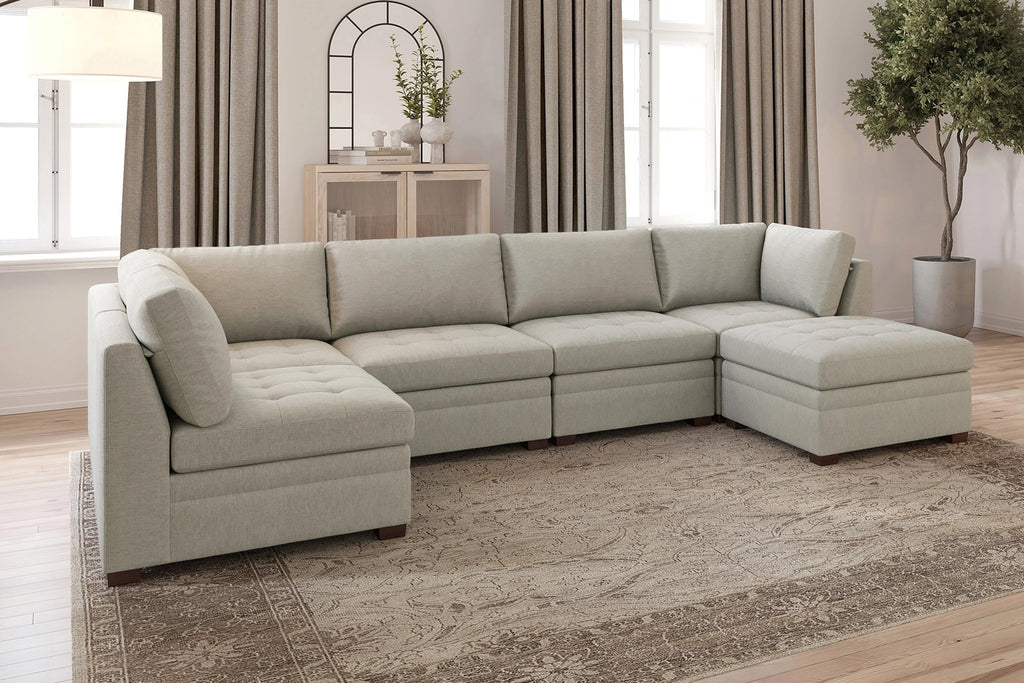Abby Beige Modular Sectional Collection, Beige Finish