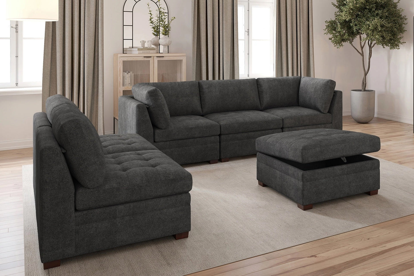 Abby Grey Modular Sectional Collection