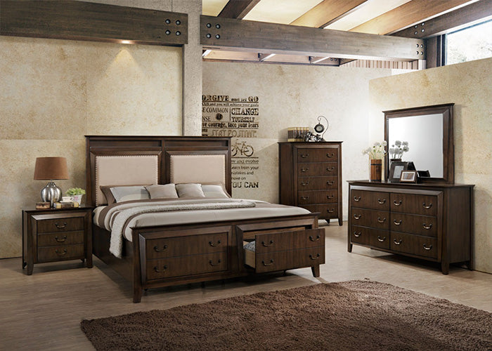 Adalynn Storage Bedroom Collection, Brown Finish