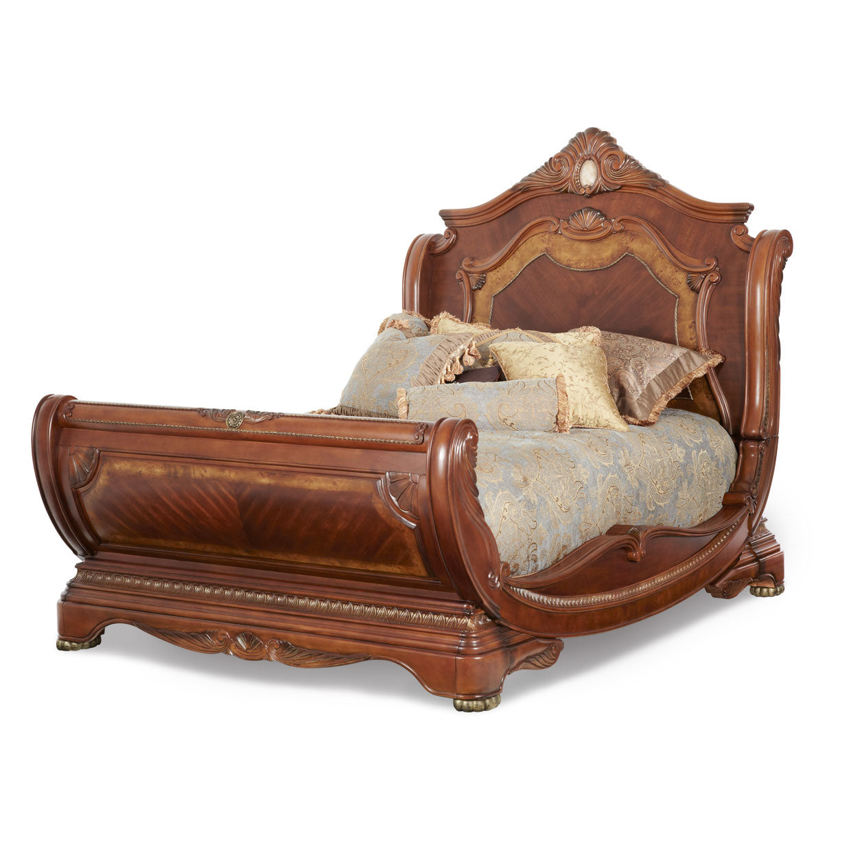Cortina Honey Walnut Bedroom Collection, 72.25" W