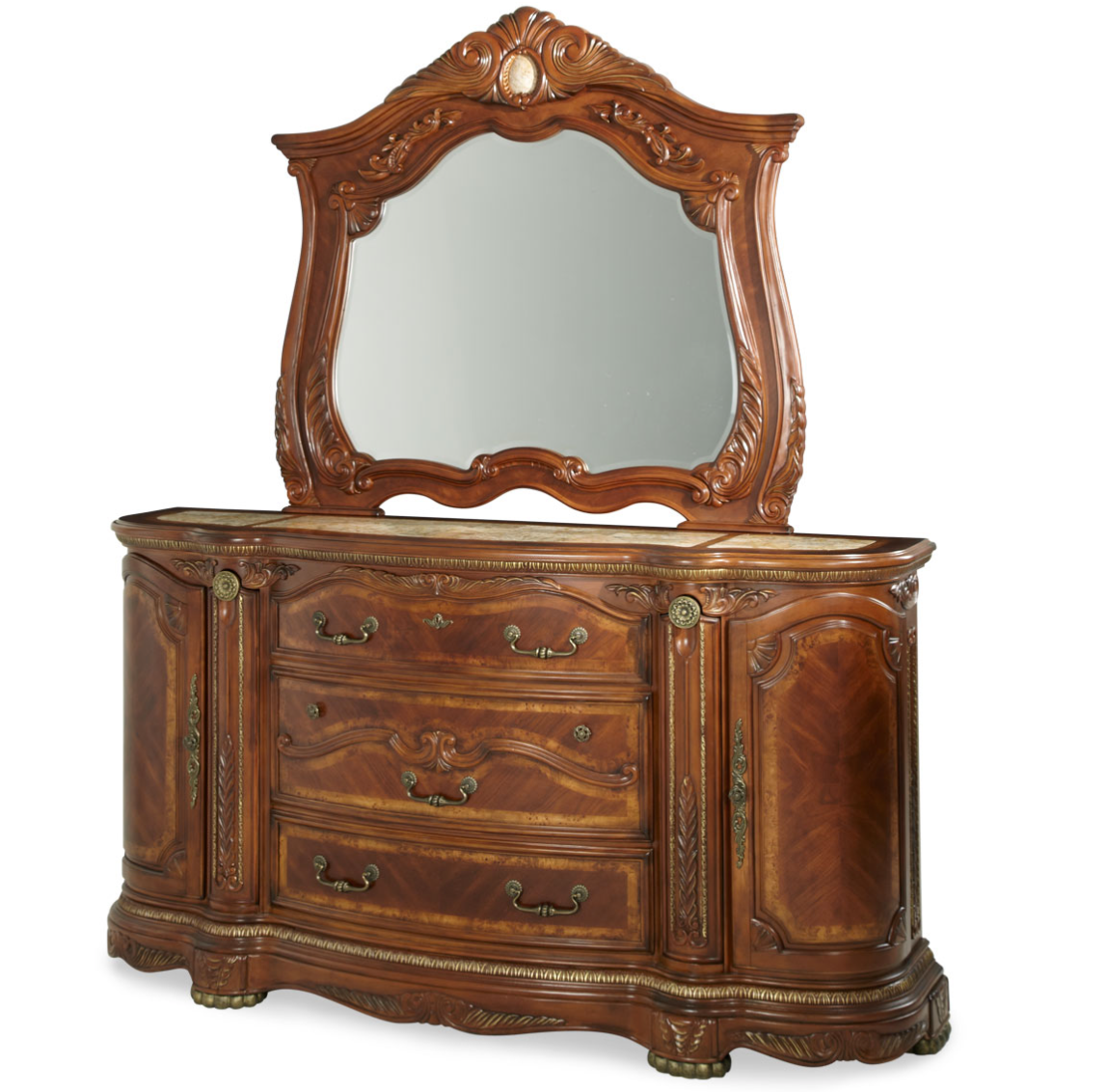 Cortina Honey Walnut Bedroom Collection, 72.25" W