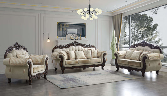 Alexandria Cream Living Room Collection