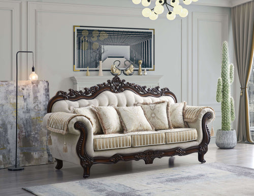 Alexandria Cream Living Room Collection, 92" W