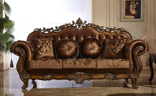 Alexandria Brown Living Room Collection, 92" W