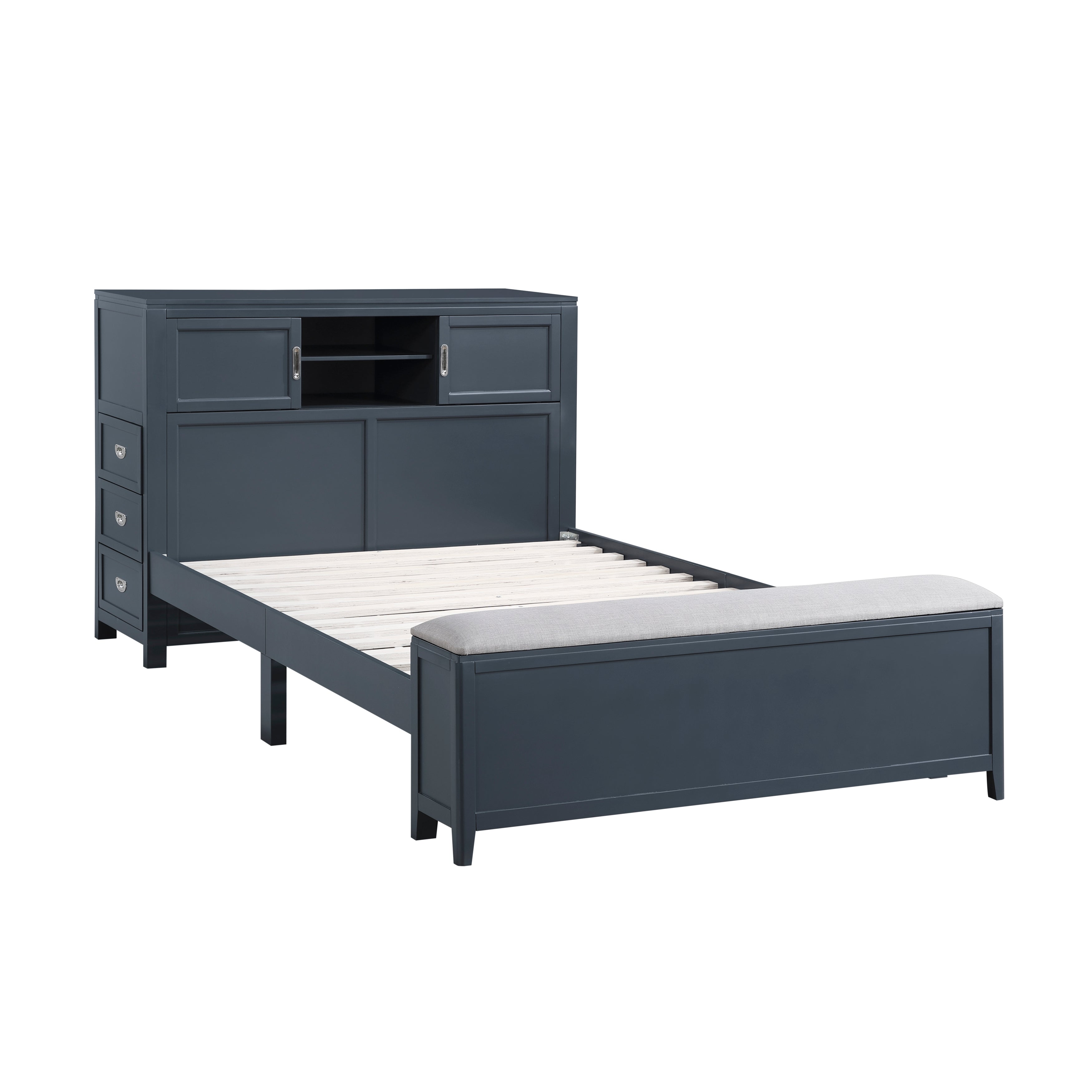 Sloane Blue Bedroom Collection, 77.5" W