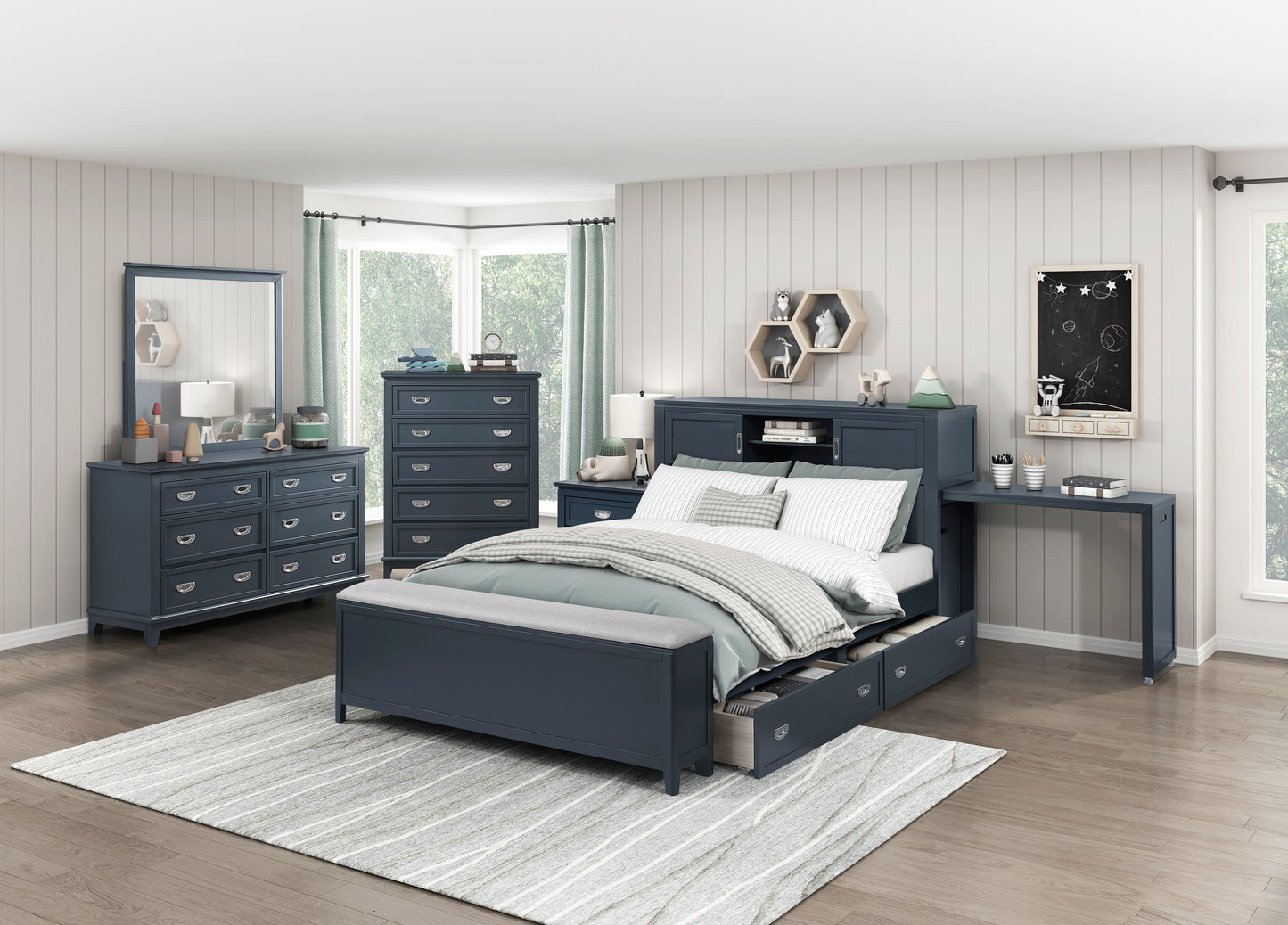 Sloane Blue Bedroom Collection