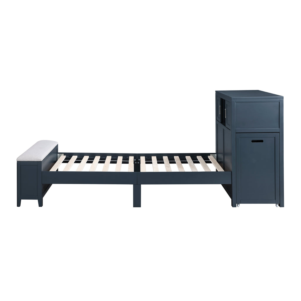 Sloane Blue Bedroom Collection, 77.5" W