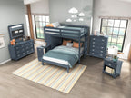 Sloane Blue Bedroom Collection, 77.5" W