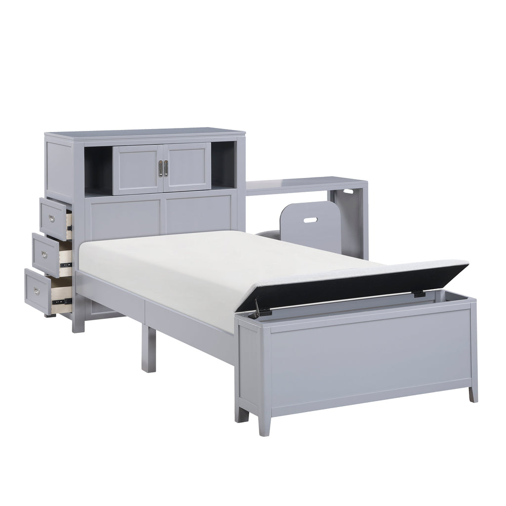Sloane Grey Bedroom Collection, 77.5" W