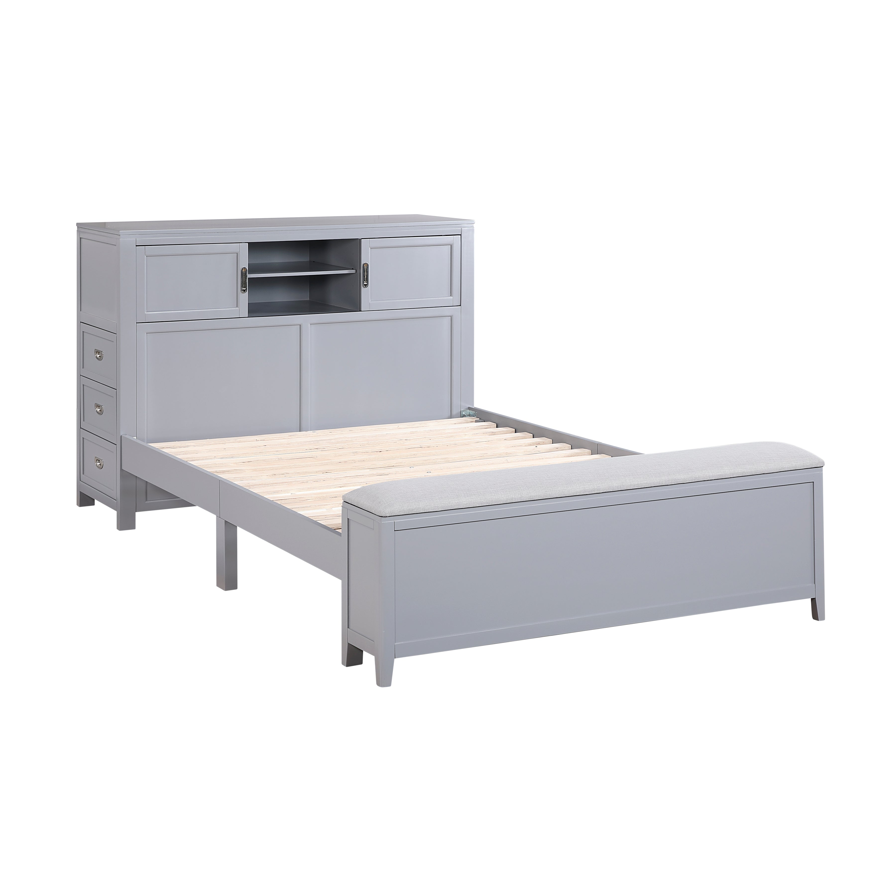 Sloane Grey Bedroom Collection, 77.5" W
