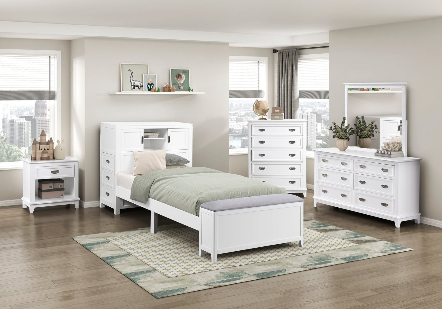 Sloane White Bedroom Collection