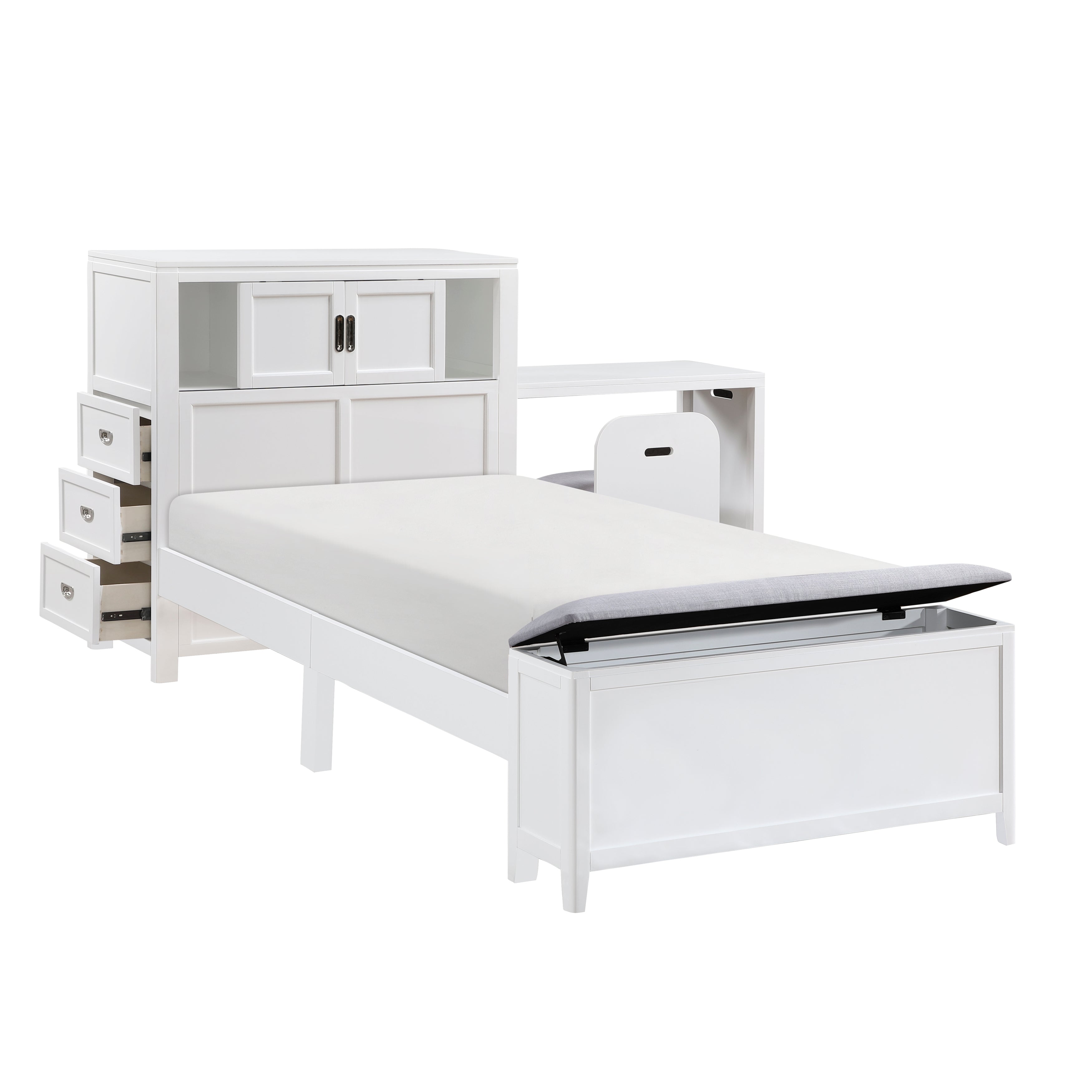 Sloane White Bedroom Collection, 77.5" W