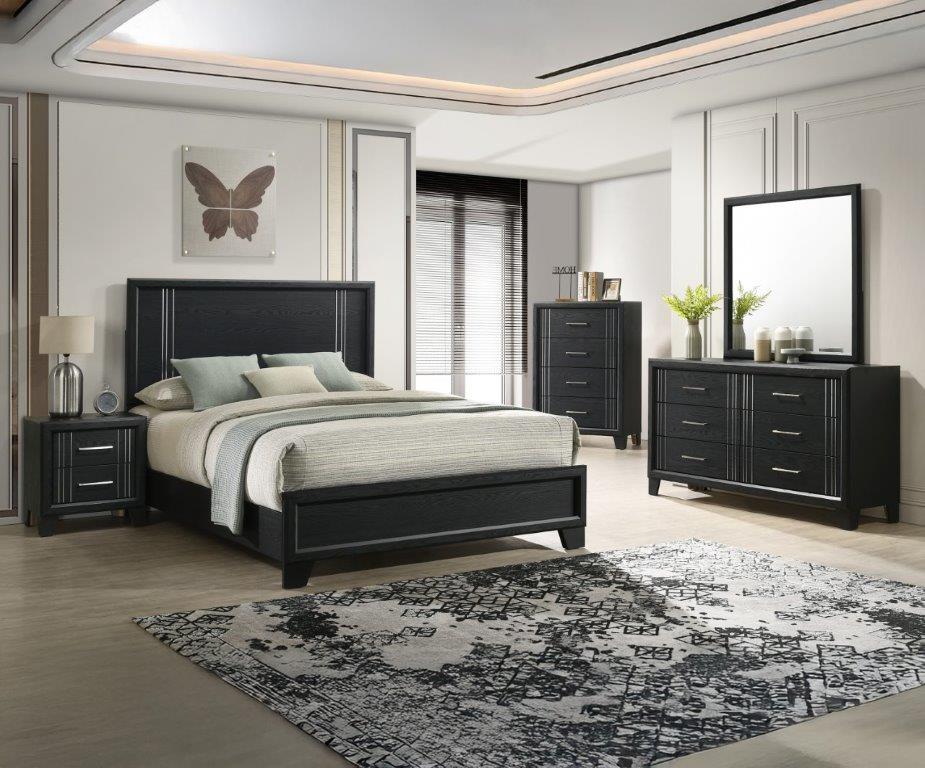 Charlie Black Bedroom Collection, 58.5" W