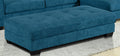 Boston Blue Ottoman, 67" W