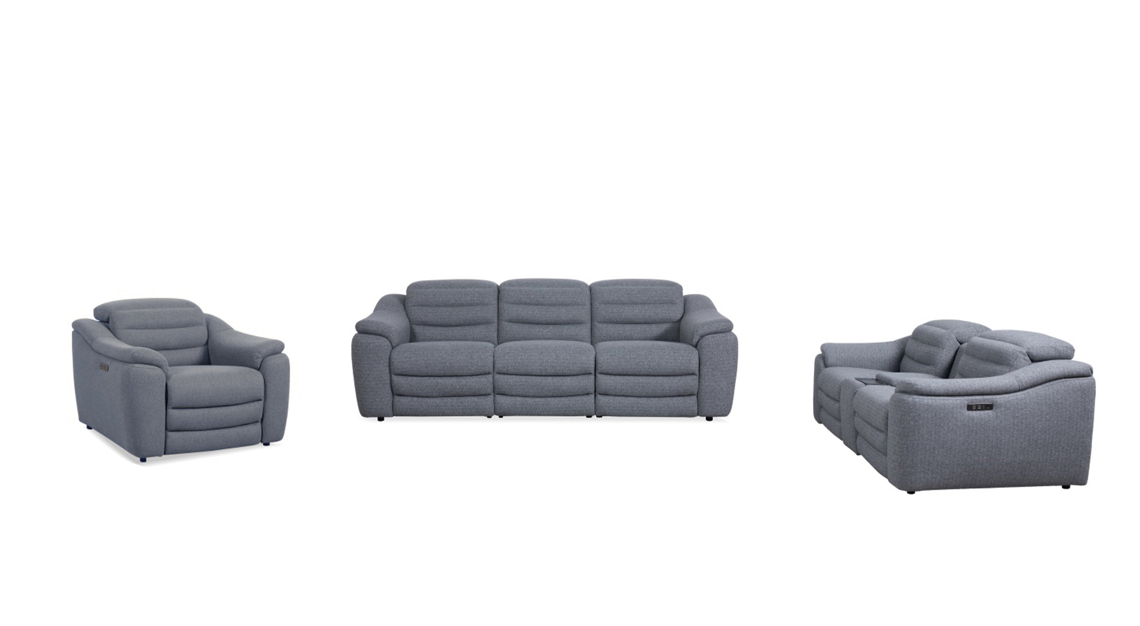 Broadway Power Reclining Living Room Collection, Grey Finish