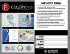Melody Firm California King Mattress, Innerspring