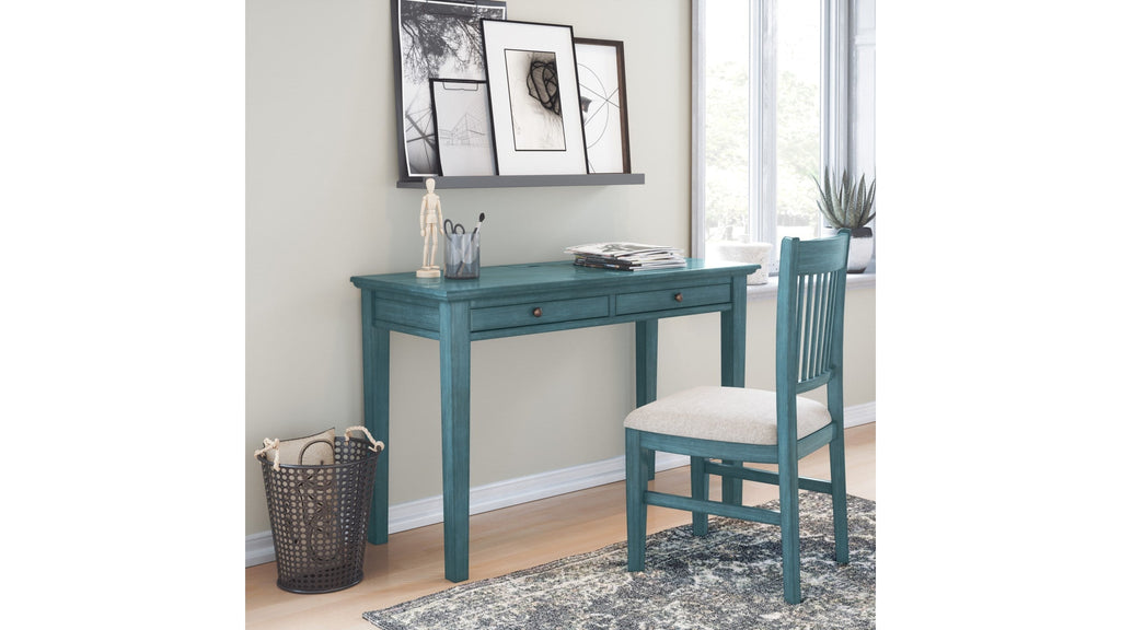Craftsman Blue Desk and Chair Set, 16.5" W