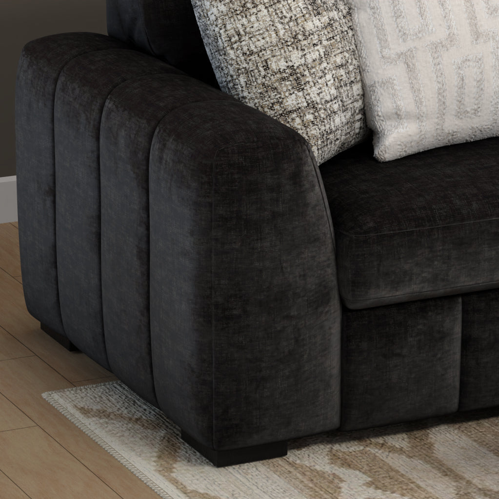 Ritchie Black Sectional Collection, Black Finish