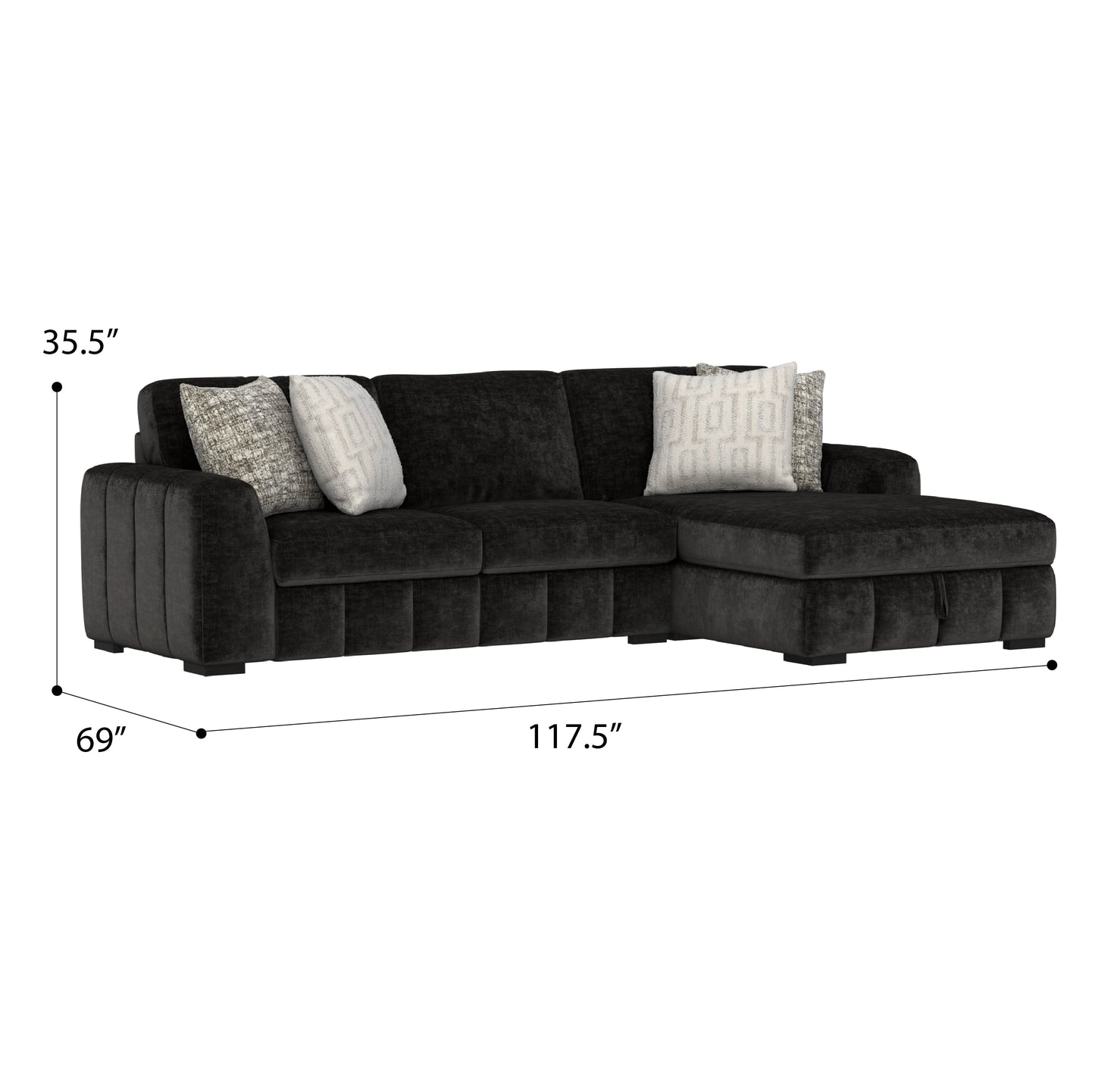 Ritchie Black Sectional Collection