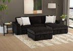Ritchie Black Sectional Collection, Black Finish