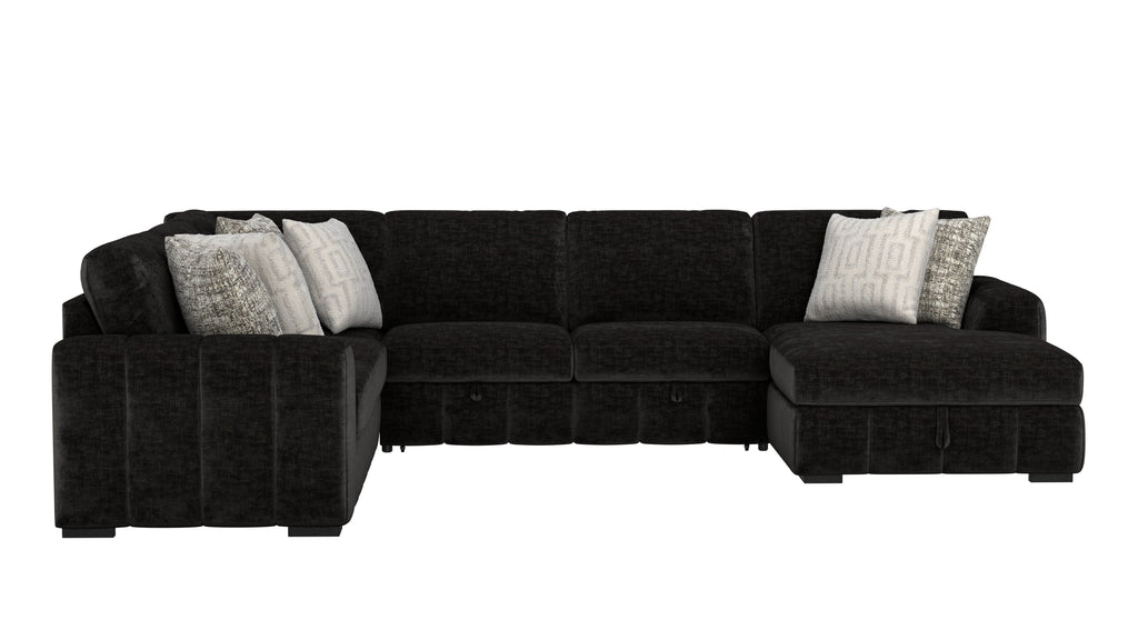 Ritchie Black Sectional Collection, Black Finish