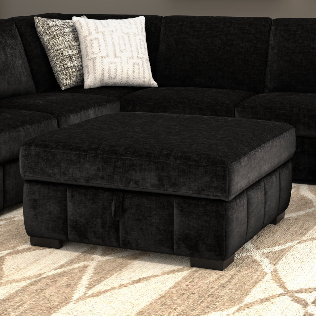 Ritchie Black Sectional Collection, Black Finish