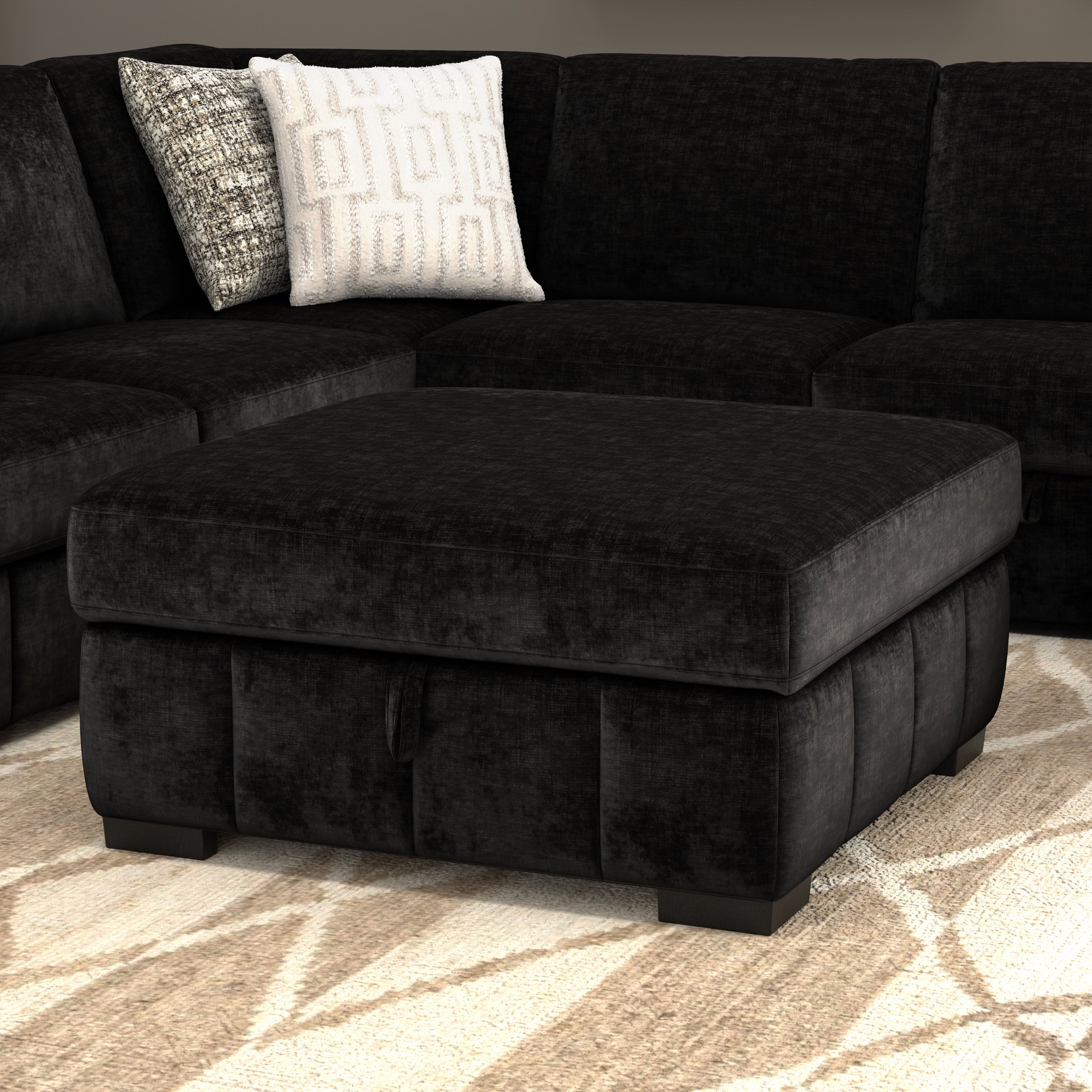 Ritchie Black Sectional Collection, Black Finish