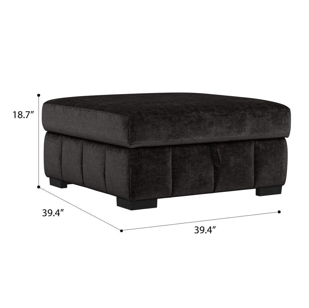 Ritchie Black Sectional Collection, Black Finish