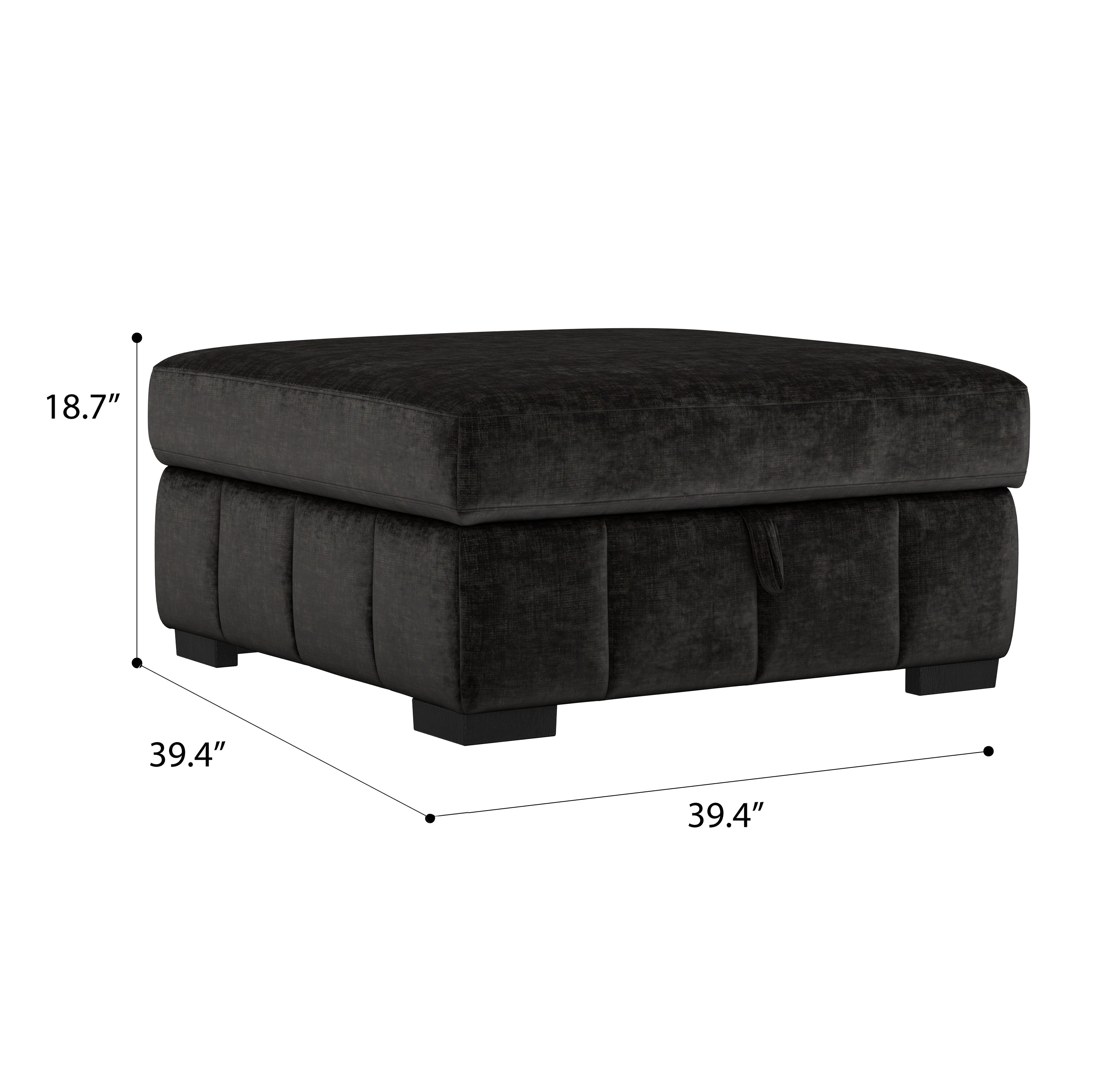 Ritchie Black Sectional Collection, Black Finish