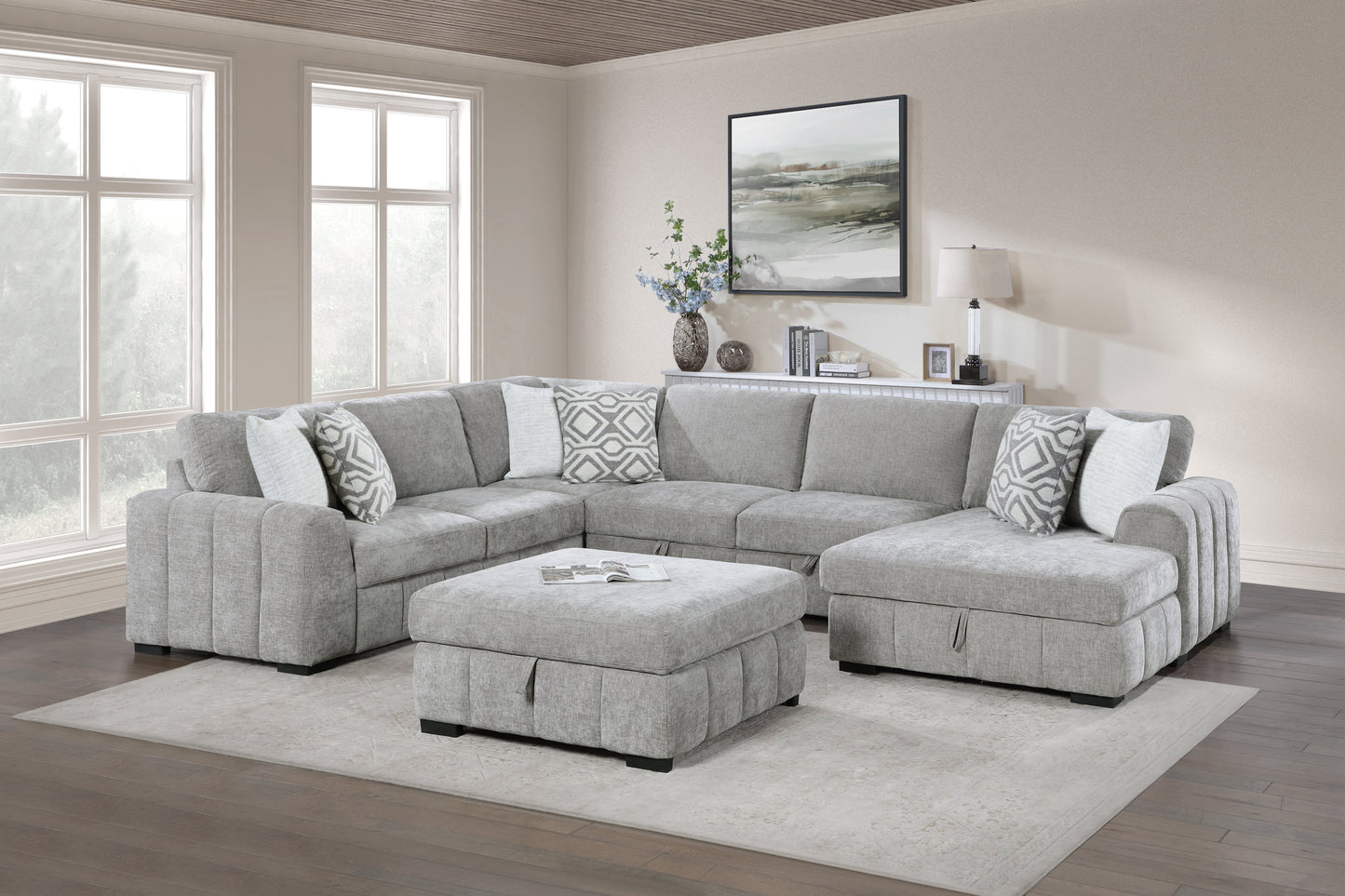 Ritchie Grey Sectional Collection