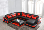 Enzo Italian Leather Sectional Collection, 148" W