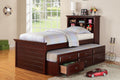 Jr. Captain Cherry Twin Bed with Trundle, 89 in L