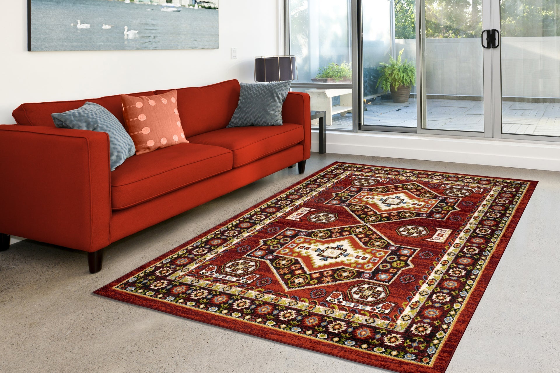 Frieze 0DK44A, Burgundy Finish