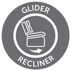 Radius Leather Power Swivel Glider Recliner, 41" W