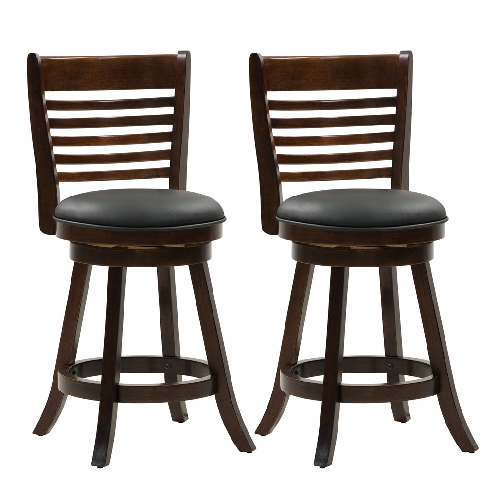 Grove 24 Swivel Barstools (Set of 2), Espresso Finish