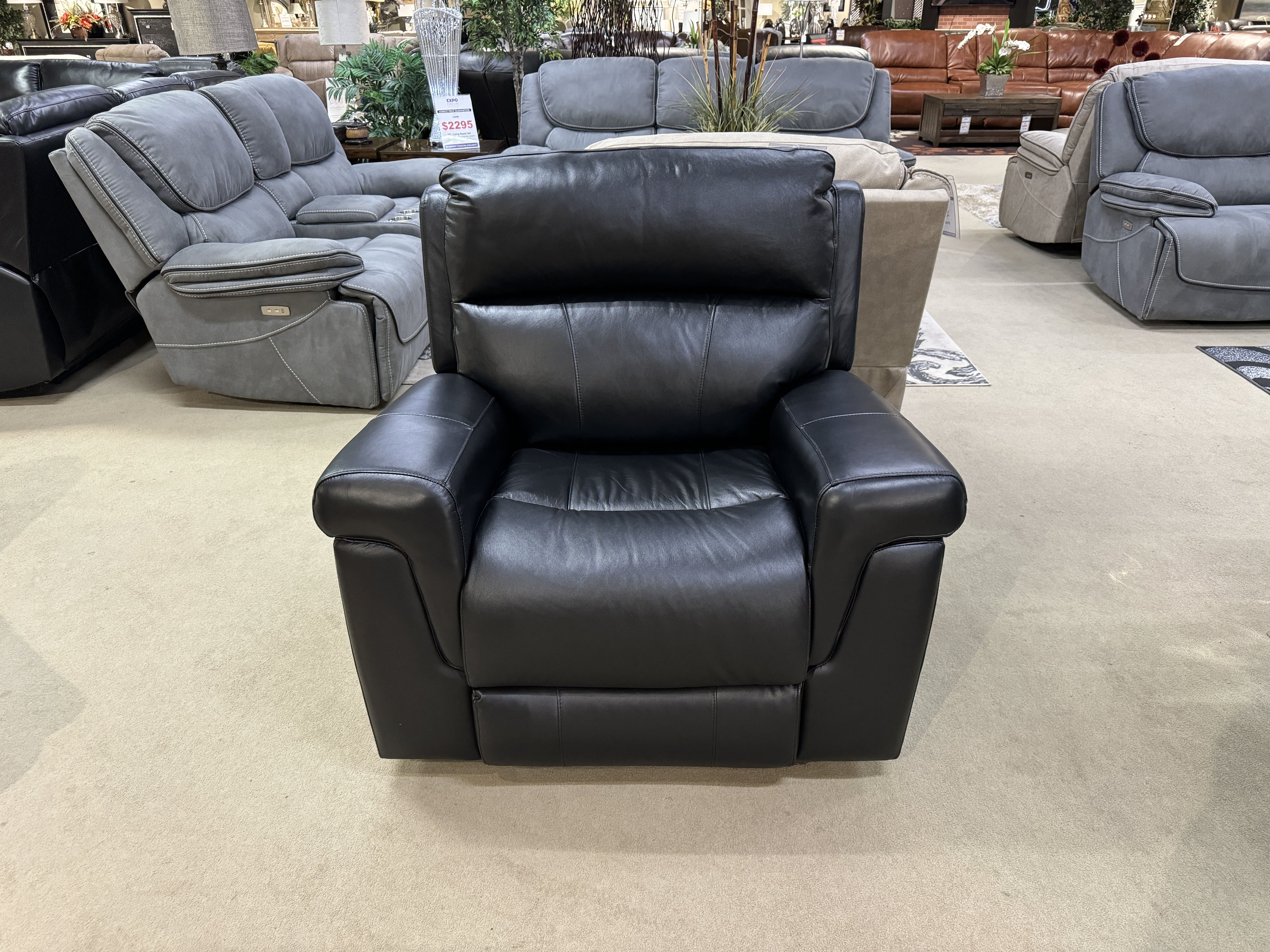 Daytona Power Reclining Leather Living Room Collection, 92" W