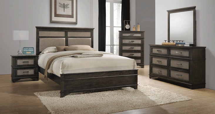 Anatole Bedroom Collection, Dark Walnut Finish