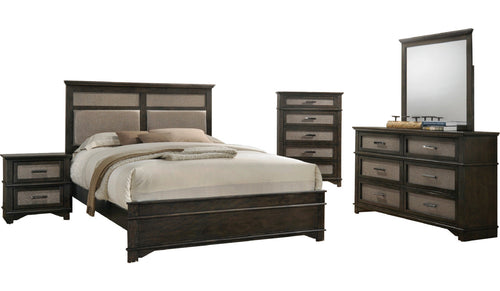 Anatole Bedroom Collection, Dark Walnut Finish