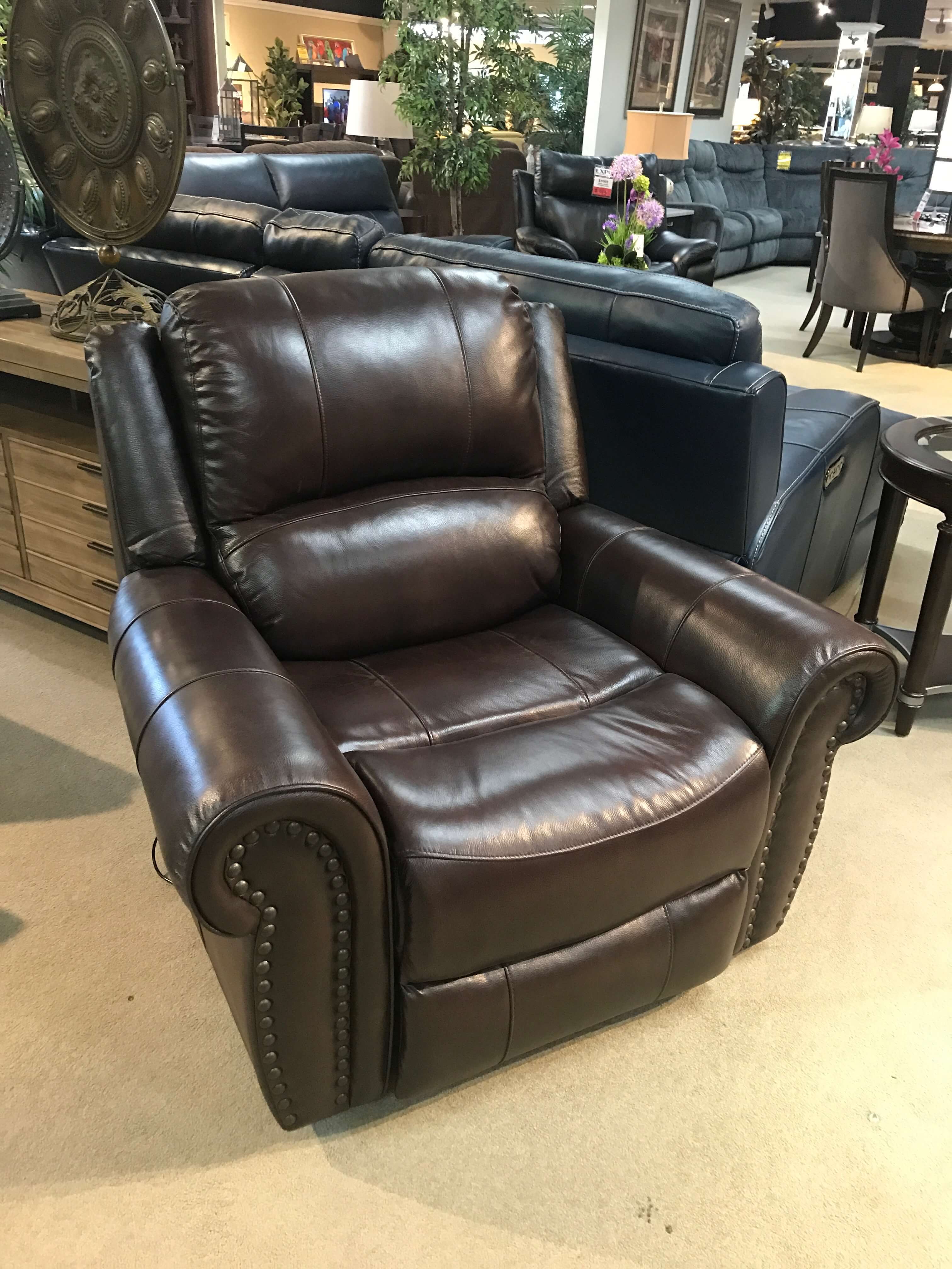 Portofino Power Leather Recliner, 43" W
