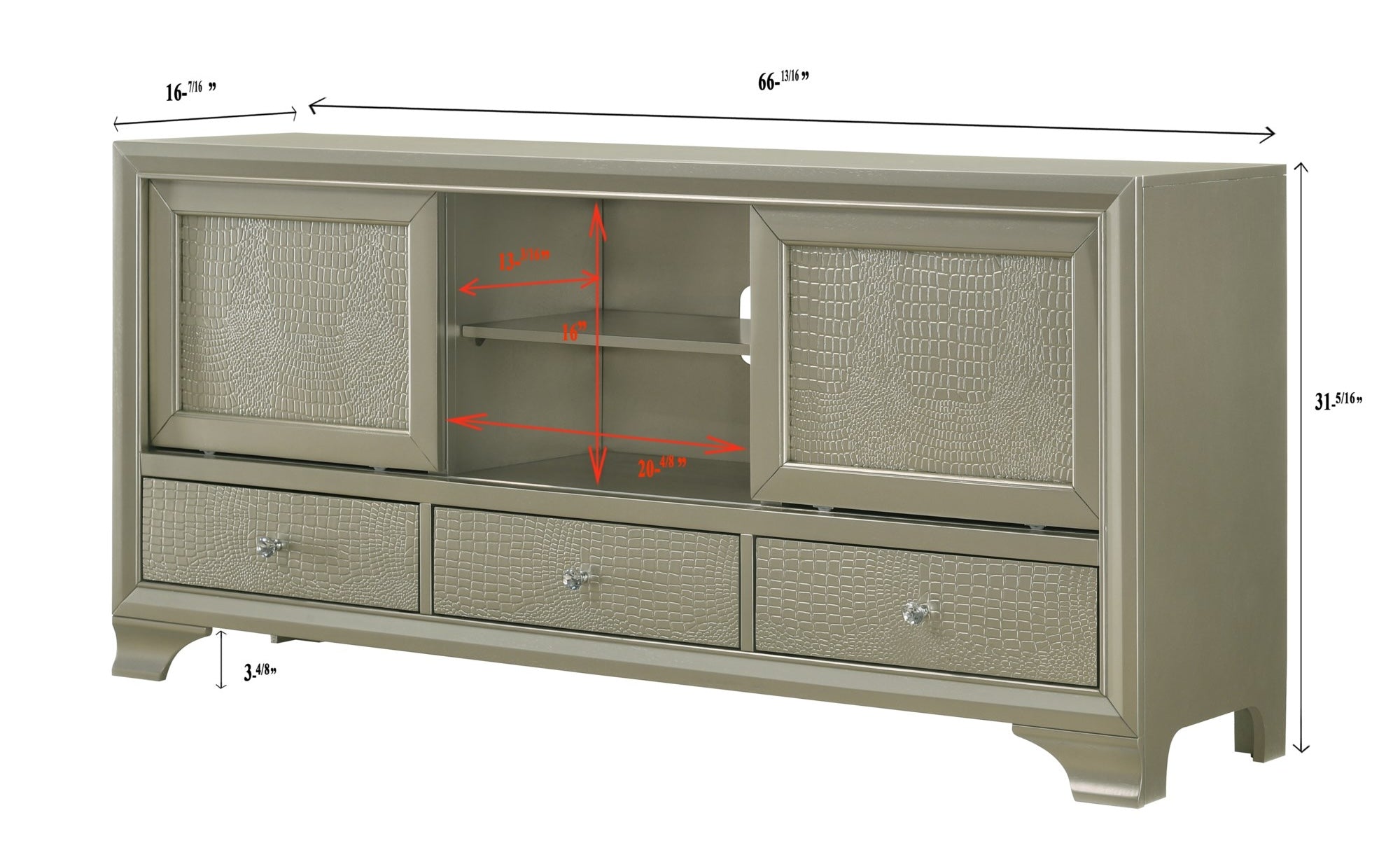 Lyssa 67 TV Stand, 66.7" W