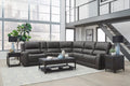 Belmont Zero Gravity Power Reclining Leather Sectional Collection, Brown Finish