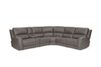 Belmont Zero Gravity Power Reclining Leather Sectional Collection, Brown Finish