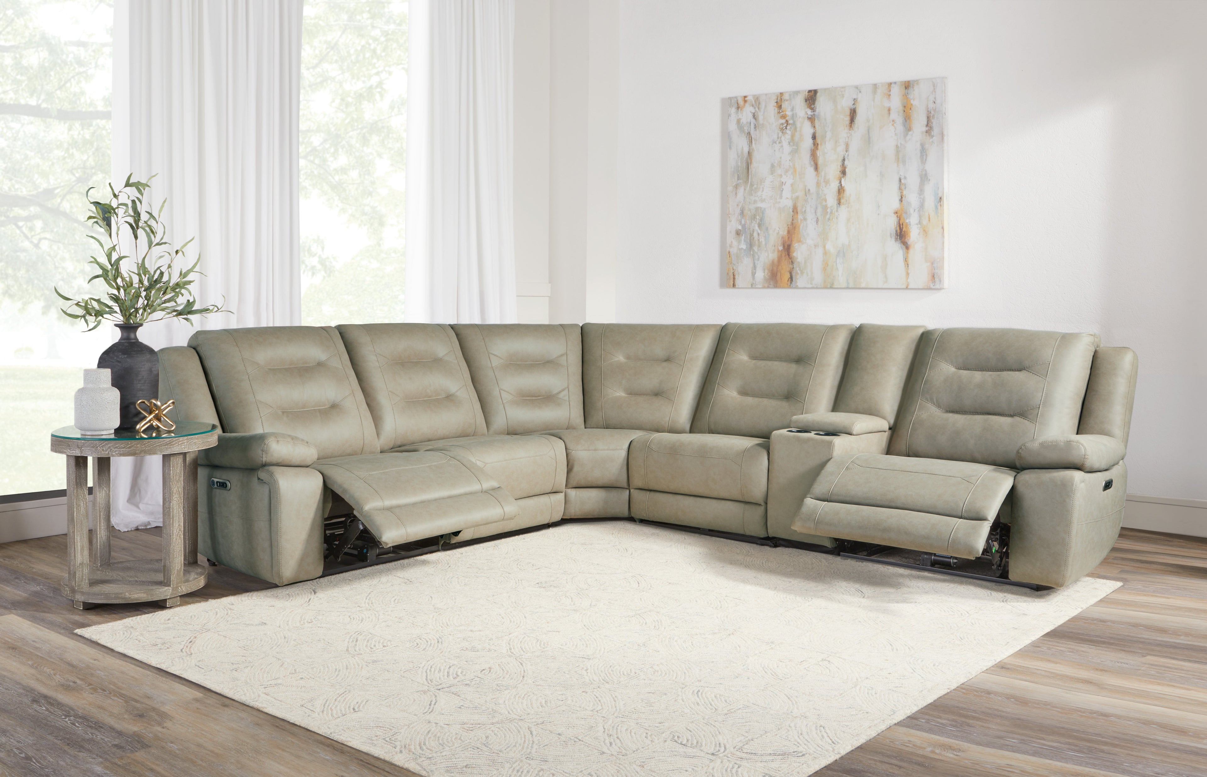 Caldwell Power Reclining Sectional Collection, 107" W