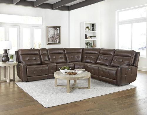 Canterbury Zero Gravity Power Reclining Leather Sectional Collection, 128" W