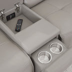 Canterbury Zero Gravity Power Reclining Leather Sectional Collection, 128" W