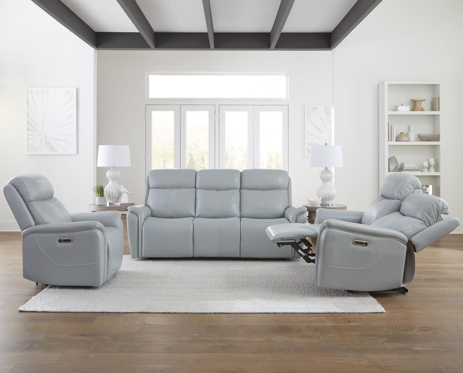 Cascade Power Reclining Leather Living Room Collection, 83" W
