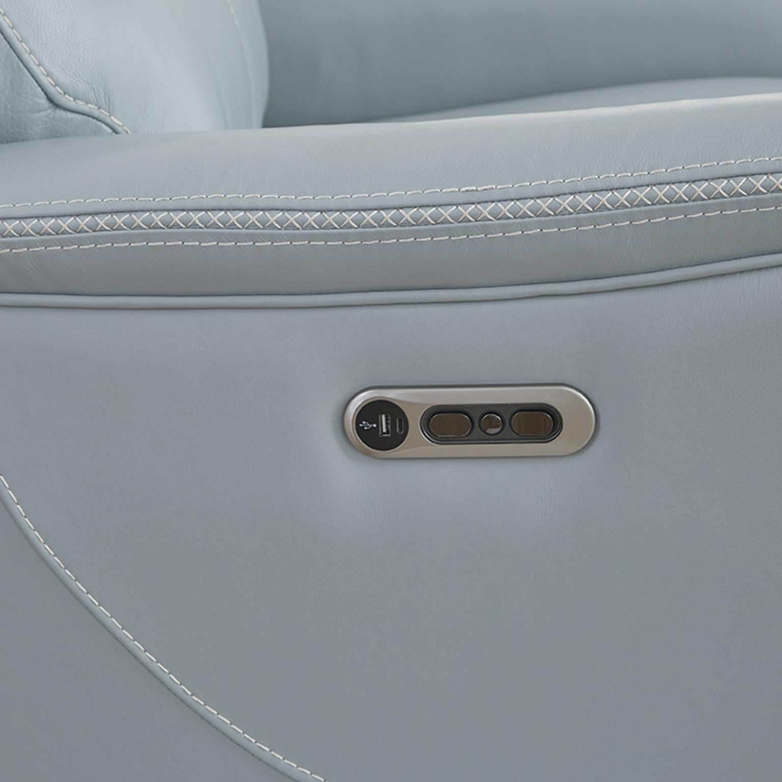 Cascade Power Reclining Leather Living Room Collection, 83" W